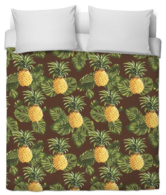 Tissu haut gamme motif fruit ananas au mètre déco exotique tropical
