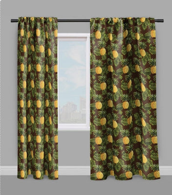 Tissu haut gamme motif fruit ananas au mètre déco exotique tropical