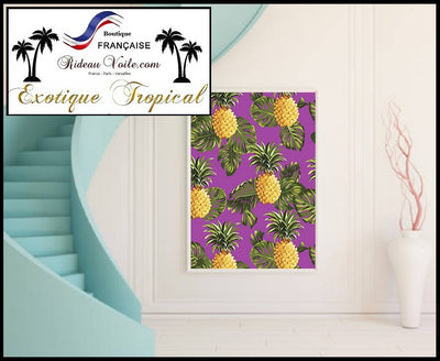 Motif fruit ananas tropical exotique rideau couette tissu au mètre
