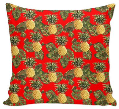 Ananas tropical exotique rideau couette tissu ameublement au mètre rouge
