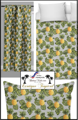 Motif fruit ananas tissu tapisserie siège au mètre exotique rideau couette