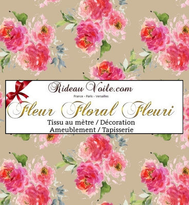 Beaux tissus fleuris ameublement au mètre motifs fleurs rideau