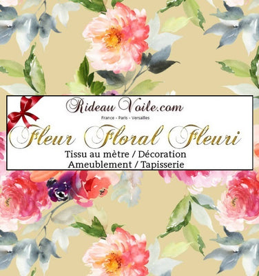 Beaux tissus floral ameublement au mètre fleurs rideau couette