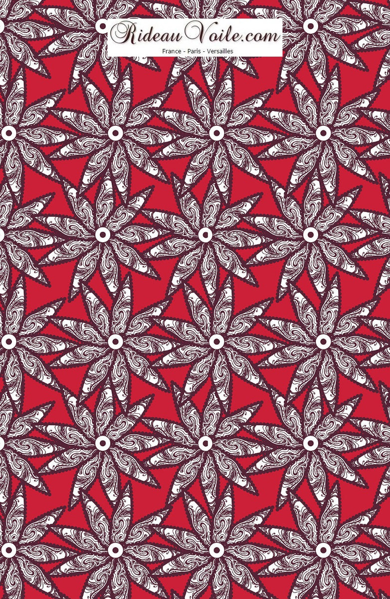 Tissu Ethnique Tribal Rayures Florales - Coton Et Toile, 117-150cm De Large, Vendu Au Mètre