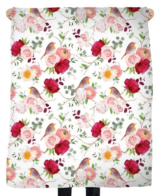 Parure de lit tissu motif fleurie oiseau au mètre rideau Linge de maison fleur tapisserie