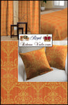 Ideas decorating home of French Decor interior textile upholsterer luxury room Beautiful Parisian Tissu orange ameublement tissé Baroque Jacquard Empire or mètre floral grande largeur 280 cm tapissier couturière atelier Paris Versailles. Architecte décoratrice intérieure rénovation agencement.