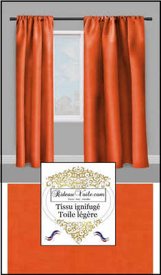 Tissu non-feu toile légère orange ignifugé mètre - Fabrics fireproof meter drapes
