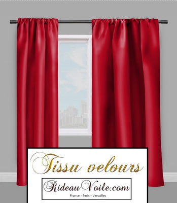 Tissu velours au mètre décoration ameublement rideau coussin rouge