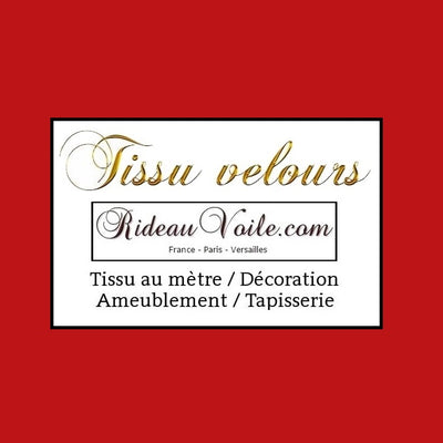 Tissu velours rouge au mètre décoration ameublement rideau coussin