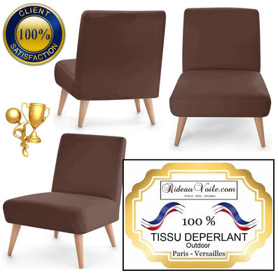 Tissu extérieur intérieurmarron déperlant mètre Water repellent fabric meter indoor outdoor brown