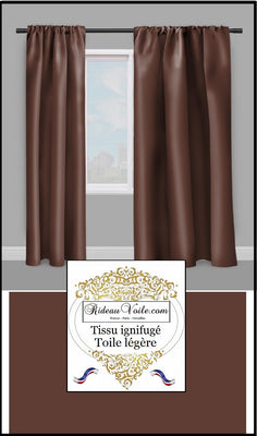 Tissu marron non-feu toile légère ignifugé mètre - Fabrics fireproof meter drapes brown