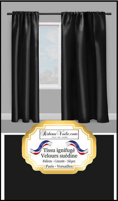 Velours noir tissu ignifugé mètre Velvet fabrics meter fireproof drapes black