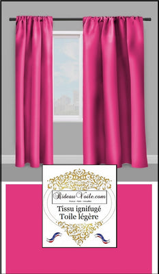 Toile légère rose ignifugé normes tissus non feu - fabrics fireproof meter drapes