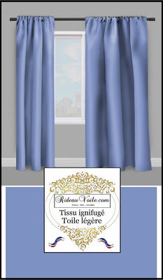 Toile bleu légère ignifugé tissus non-feu mètre fabrics fireproof meter drapes blue