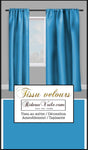 Tissu velours bleu turquoise au mètre décoration rideau tapisserie