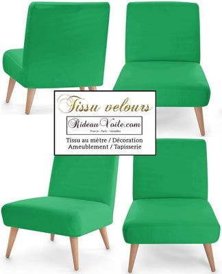 Textile Ignifugé au mètre tissu vert velours ras suédine non feu B1 extra-doux ameublement Rideau tenture coussin tapisserie siège, literie. Upholstery velvet soft suede flame retardant no fire. لينة من جلد الغزال النسيج من جلد الغزال مثبطات اللهب غير النار.