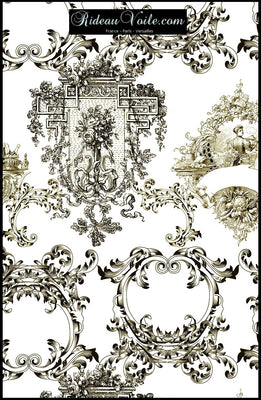 Tissu ameublement sépia Toile de Jouy au mètre rideau couette voilage tapisserie siège Boutique éditeur Toile de Jouy haut gamme Tissu ameublement au mètre rideau voilage tapisserie motif fleur Möbelstoff vorhänge ignifugé occultant. Blumenmuster stoff. French fabric flower curtain drapes upholstery. Tela cortina. verhokangas. Tessuto per tende. Rido Stoff Riddoen.