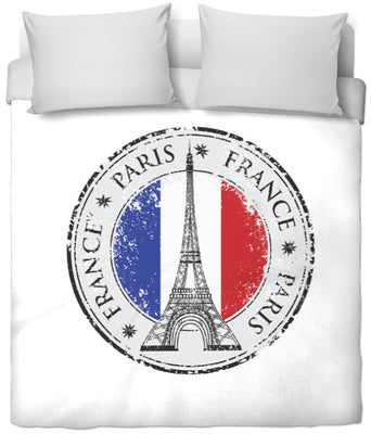 Décorateur création tissu au mètre motif galon de Paris drapeau France rideau couette