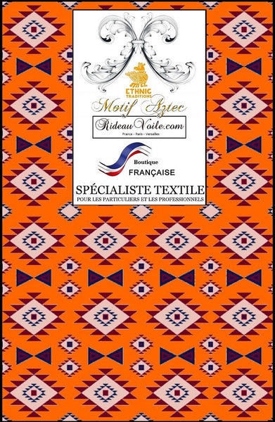 Décoration intérieur aztèque ignifuge tissu mètre ameublement Maya tapisserie motif ethnique Mexicain rideau occultant motif latina couette tapisserie pattern Mexique. Decor home Mexican interior Aztec tribal fabrics tapestry upholstery meter drapes curtain armchair.