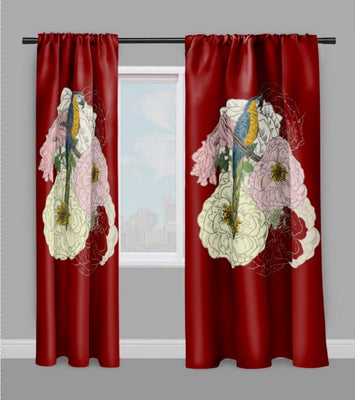 Tissu exotique au mètre motif oiseau perroquet fleur rideau couette tapisserie siège