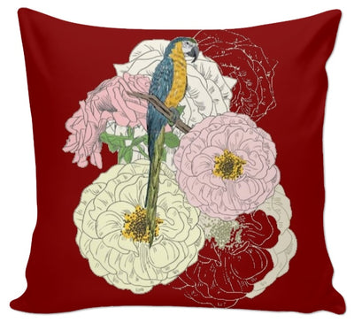 Tissu exotique au mètre motif oiseau perroquet fleur rideau couette tapisserie siège