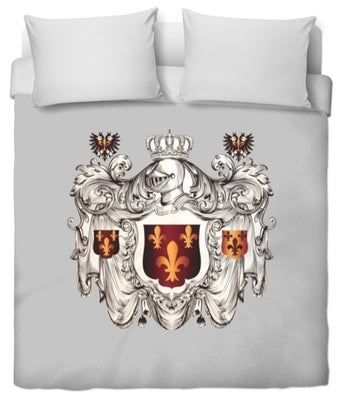 Style ancien Empire Héraldique fleur de Lys Tissu ameublement au mètre