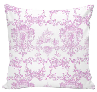 Tissu ameublement voilage tapisserie siège lilas Toile de Jouy au mètre rideau couette