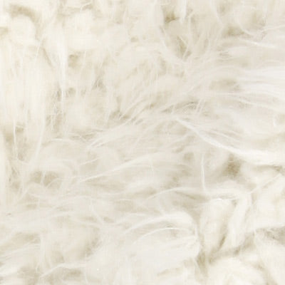 Fausse fourrure (tissée) haute qualité au mètre imitation rideau plaid blanc écru