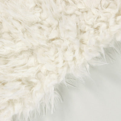 Fausse fourrure (tissée) haute qualité au mètre imitation rideau plaid blanc écru