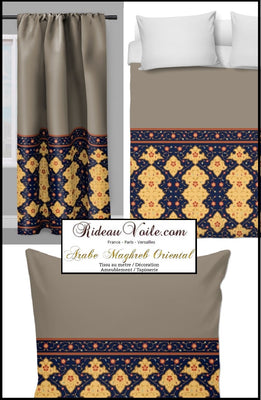 Tissu ameublement déco style art Marocain Arabe au mètre rideau couette tapisserie
