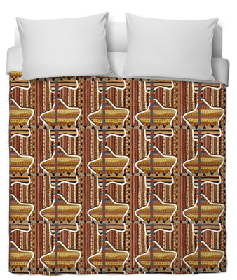 Tissu ameublement décoration tapisserie ethnique motif Africain au mètre rideau siège