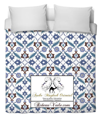  FLEURIE tissu ameublement mètre mosaïque Maghreb oriental motif florale Arabe rideau couette tapisserie Maghreb orientale pattern flowers Arabic fabric upholstery meter curtain drapes tapestry duvet cover.