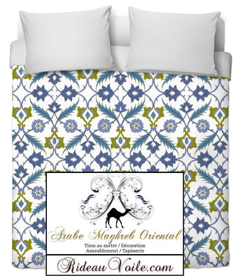tissu ameublement décoration mètre mosaïque Maghreb oriental motif florale Arabe rideau couette tapisserie Maghreb orientale pattern flowers Arabic fabric upholstery meter curtain drapes tapestry duvet cover.