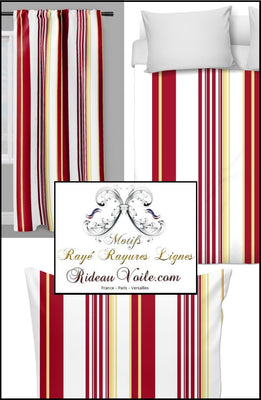 Tissu motif rayures jaune mètre rideau rayé verticale rouge полосатая ткань для штор
