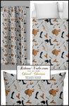 Tissu décoration au mètre motif imprimé cheval rideau couette