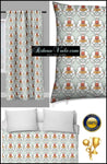 Tissu au mètre motif Empire Baroque ameublement rétro Art Déco fleuri