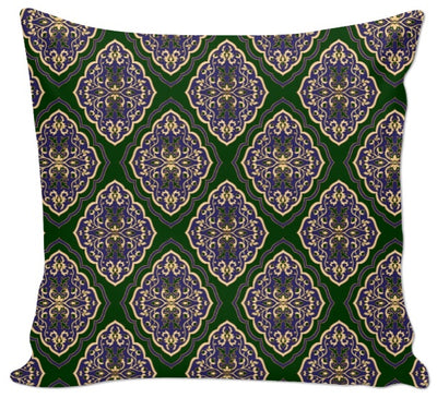 Tissu au mètre motif oriental Maghreb Arabe vert déco rideau couette coussin