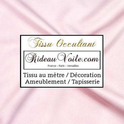 Tissu décoration occultant obscurcissant rose au mètre rideau