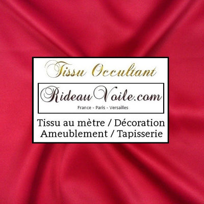 Tissu décoration occultant obscurcissant au mètre rideau rouge