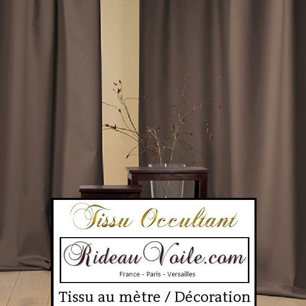 Tissu marron occultant rideau mètre obscurcissant blackout fabrics drapes curtain brown
