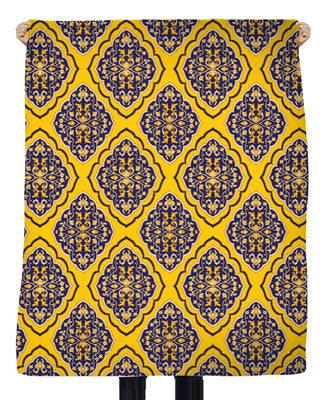 Tissu au mètre motif décoration oriental jaune Arabe rideau couette coussin