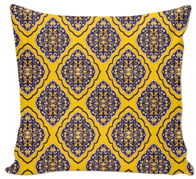 Tissu au mètre motif décoration oriental jaune Arabe rideau couette coussin