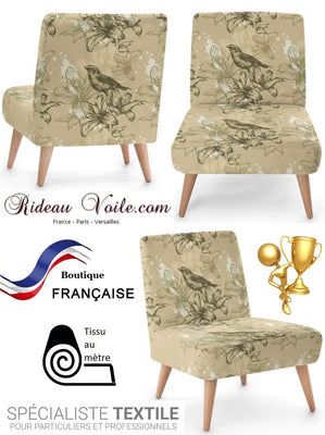 Boutique éditeur Toile de Jouy haut gamme Tissu ameublement au mètre rideau voilage tapisserie motif Empire. Möbelstoff vorhänge ignifugé occultant. Blumenmuster stoff. French fabric flower curtain drapes upholstery. Tela cortina. verhokangas. Tessuto per tende. Rido Stoff Riddoen.