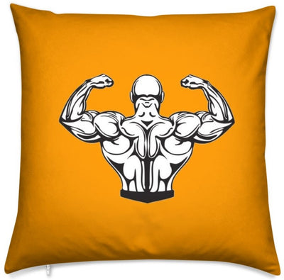 Motif orange sportif rideau coussin couette design musculation dos bodybuilding