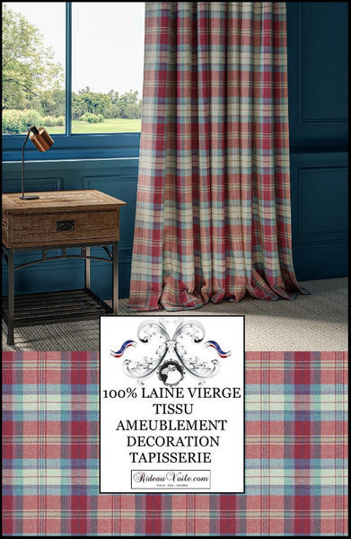 #tissuameublementdécoration #lainetartan écossais #woolcurtainfabrics #rideaulainecarreauxtartan #tissulainetartanmètre