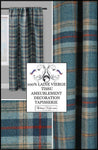Rideauvoile tissu rayé lainage ameublement 100% Laine vierge à carreaux tartan écossais bleu. Décorateur décoratrice architecte d'intérieur maison haut gamme tapisserie siège fauteuil Médaillon bergère. Wool fabrics drapes curtain upholstery  meter.