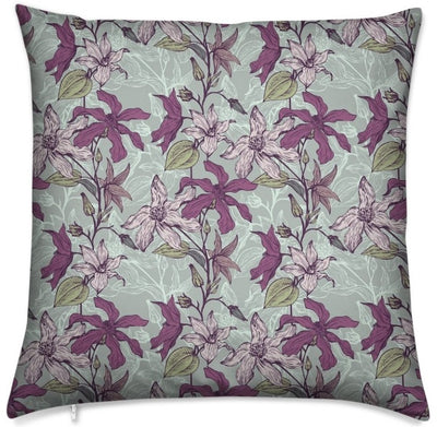Tissu au mètre violet lilas parme motif vintage motif floral fleur