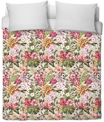 Tissu au mètre Exotique Tropical fleurs feuilles rideau couette