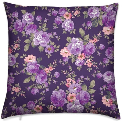 Tapisserie florale tissu violet fleuri motif fleur au mètre rideau couette