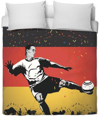 Tissu au mètre motif Foot Allemagne ballon drapeau Football rideau coussin couette